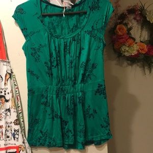 Anthropologie green top